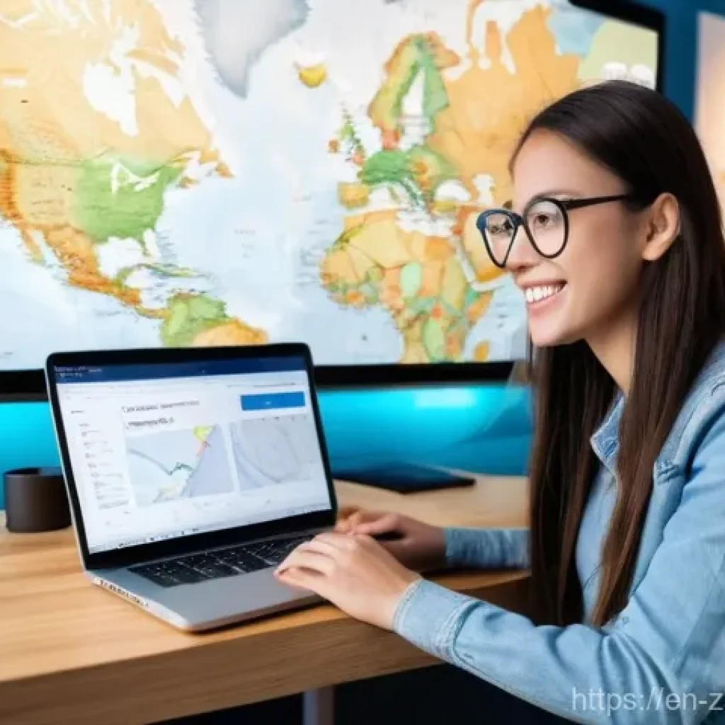 잠비아 항공편 예약 - **"Savvy Flight Searcher"**
    A focused young adult, possibly a woman in her late 20s, with a dete...